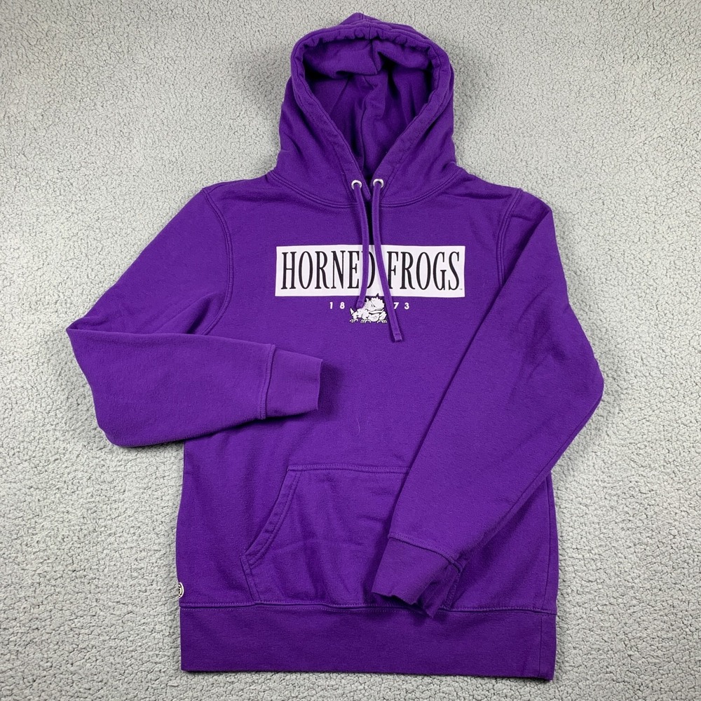 TCU Horned Frogs Hoodie Womens Large Purple Texas Christian‎ Fall Rush Pullover